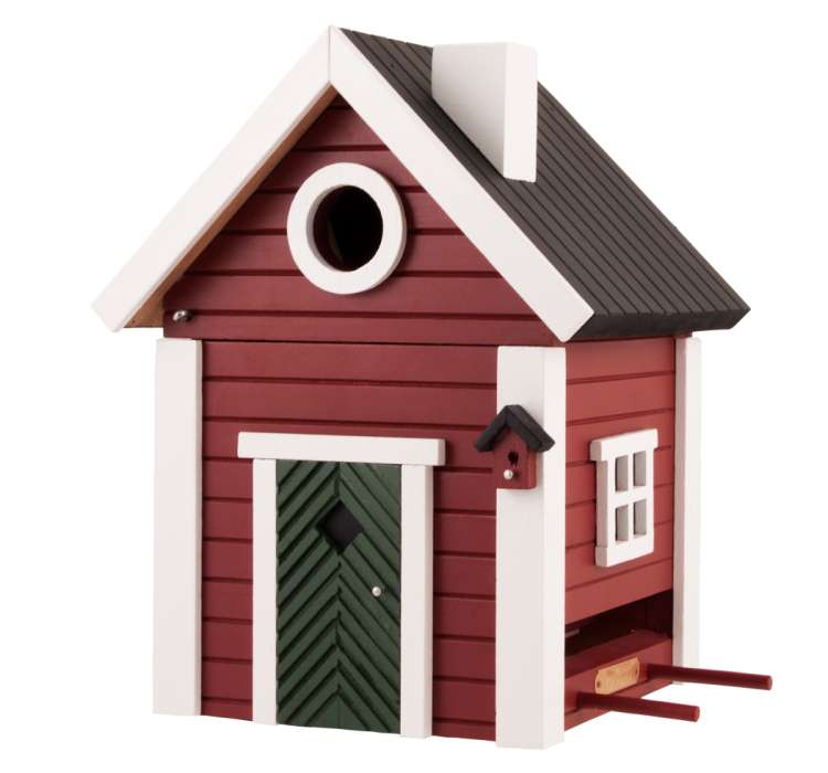 Ptičja hišica in gnezdilnica  v obliki rdeče hiše.jpg