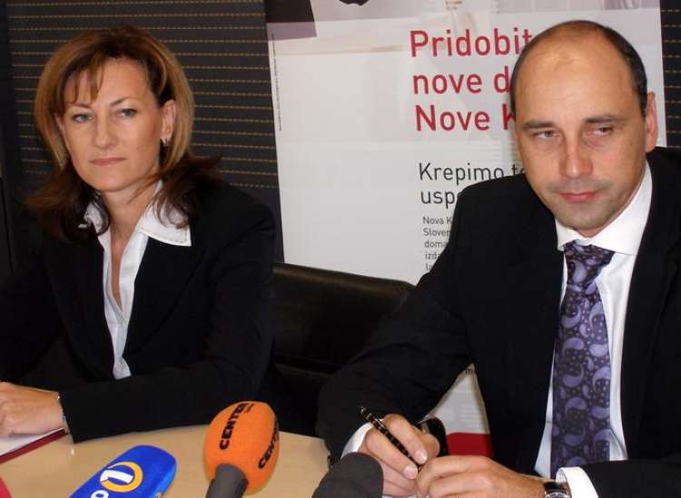 Nekdanja članica in predsednik uprave NKBM Manja Skernišak in Matjaž Kovačič