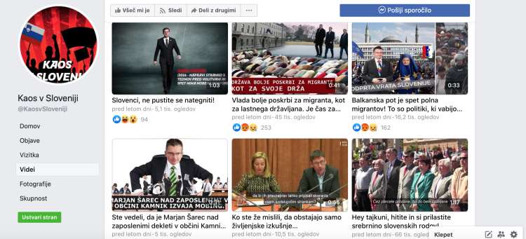 V videoposnetkih, objavljenih na FB strani Kaos v Sloveniji, so že pred volitvami 2018 napadali Milana Kučana, Marjana Šarca, Mira Cerarja, "leve" sindikaliste in druge nasprotnike SDS.