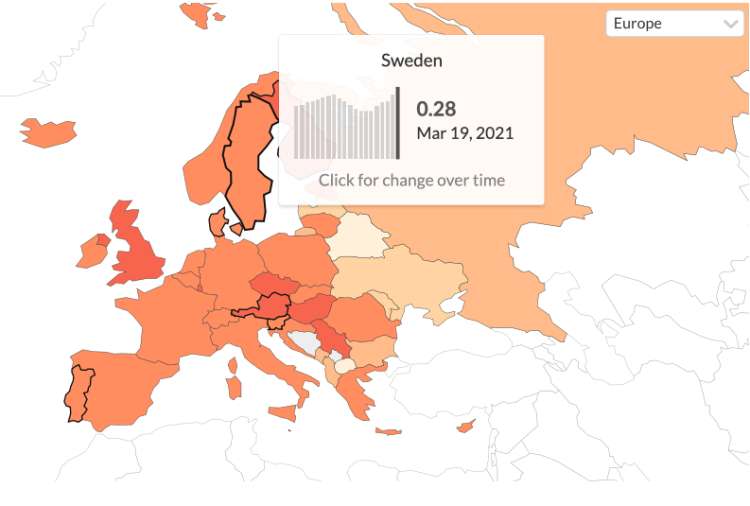 Na Švedskem so v zadnjih dneh dosegli nov vrh po hitrosti cepljenja.