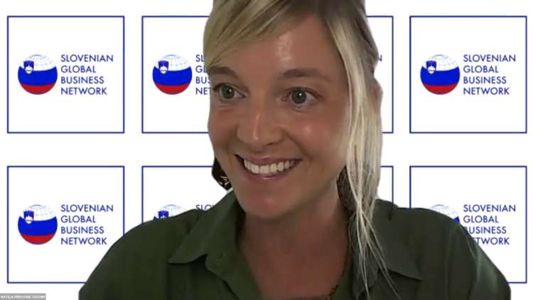 Mateja Perovšek, izvršna direktorica SLOVENSKE POSLOVNE GLOBALNE POVEZAVE.