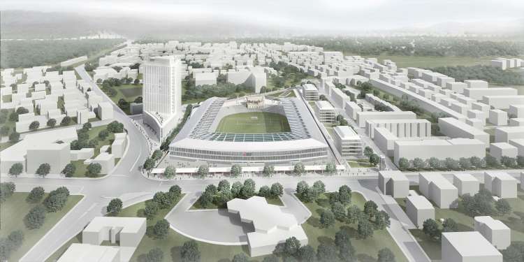 Kaj bi moralo po Pečečnikovih načrtih zrasti na mestu propadajočega stadiona.