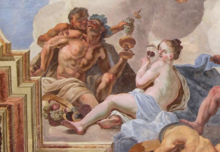 Okus - Venera okuša rdeče vino. Johann Caspar Waginger in Franc Ignac Flurer, okrog 1718..jpg