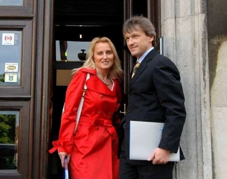 Igor Zabret in soproga Tanja Frantar Zabret.