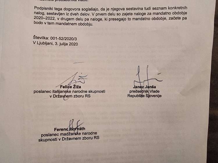 Vlada ob podpisu dogovora med Janšo, Žižo in Horvatom ni razkrila seznama konkretnih projektov, za katere bo namenila denar.