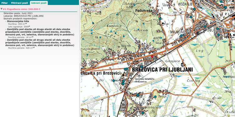 Za hišo na Brezovici pri Ljubljani so odšteli 340.000 evrov.