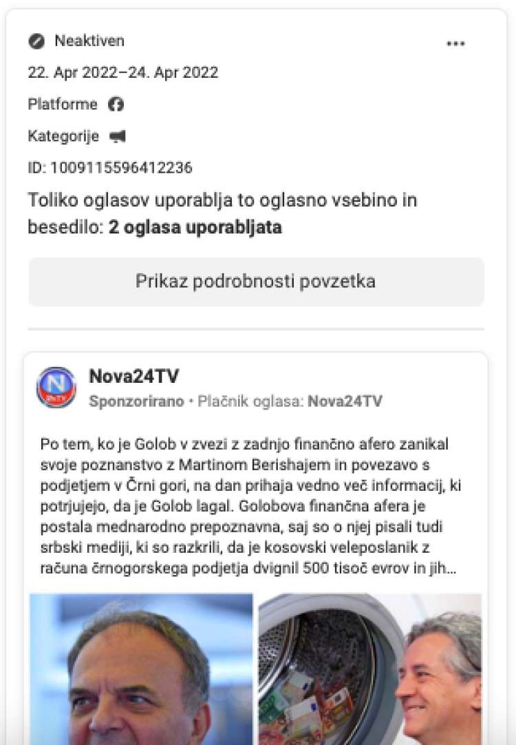 Nova24TV je plačevala za širjenje neresničnih novic.
