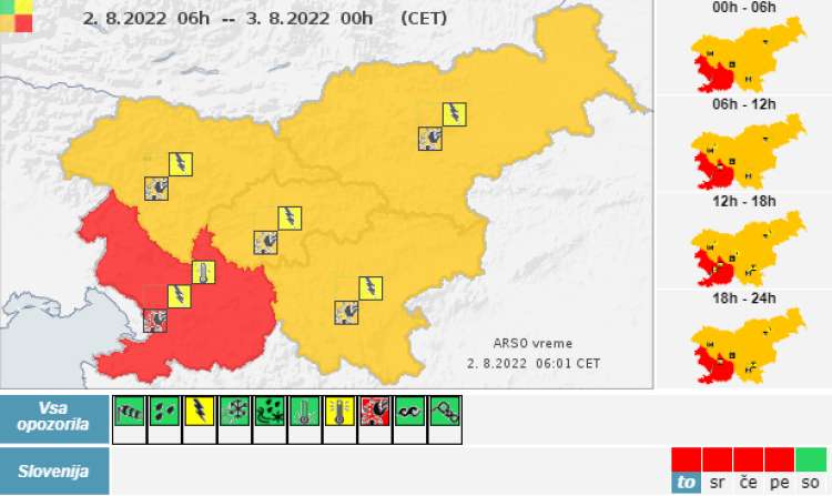 na Primorskem je razglašena zelo velika požarna ogroženost v naravi.