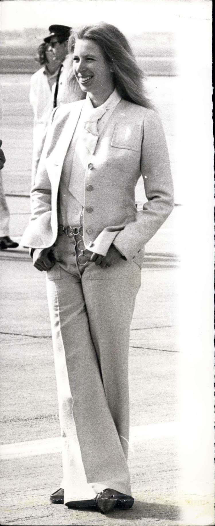 Drzni hlačni kostim princese Anne, 1973