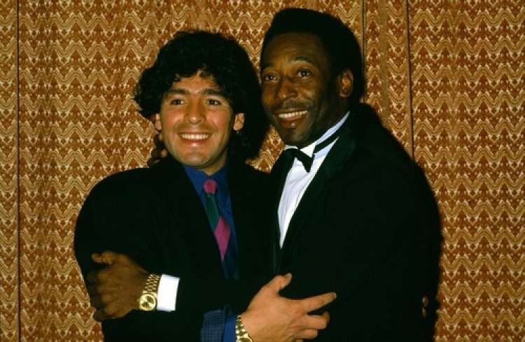 Maradona in Pele leta 1980.