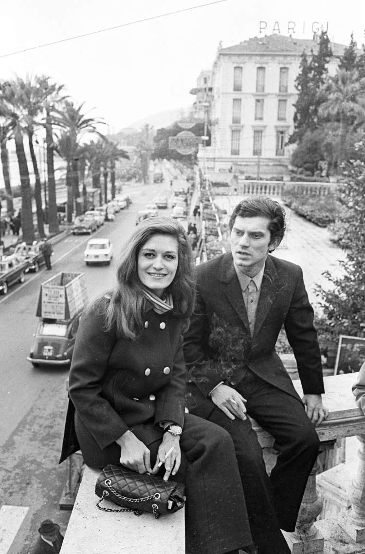 Luigi Tenco in Dalila leta 1967 v Sanremu, le nekaj ur pred njegovo smrtjo.