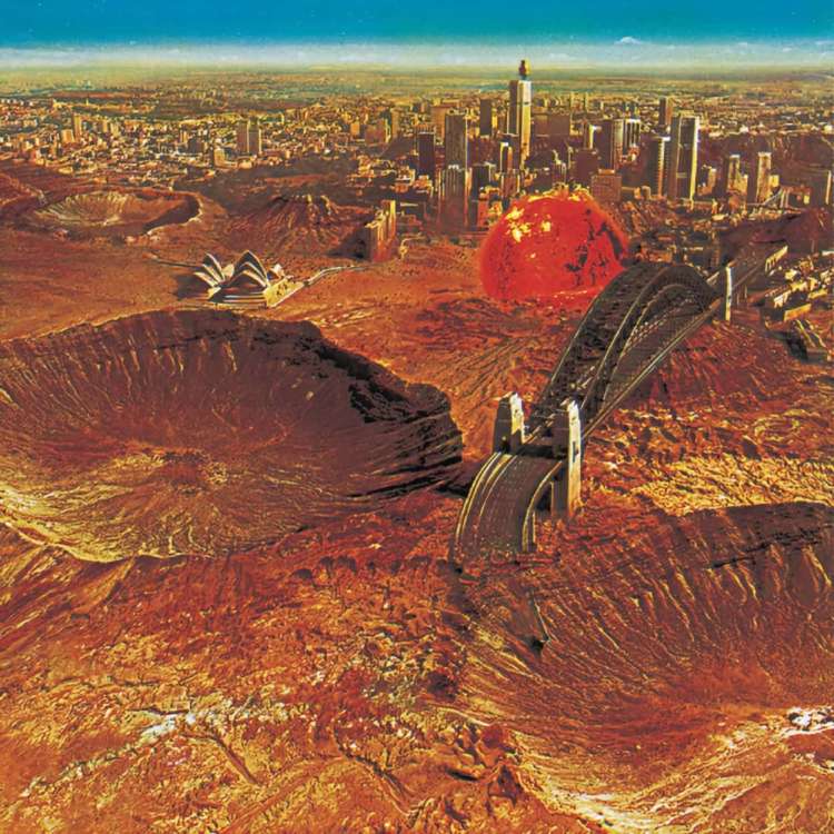 Najbolj znani aktivistični album Red Sails in the Sunset iz 1984 prikazuje Sydney po jedrski apokali