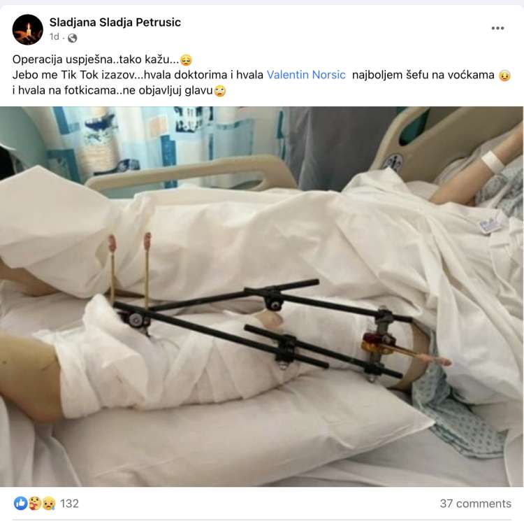 Objavljala je lažne fotografije, češ, da je v bolnišnici.