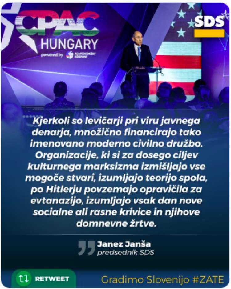 Janez Janša o levičarjih.
