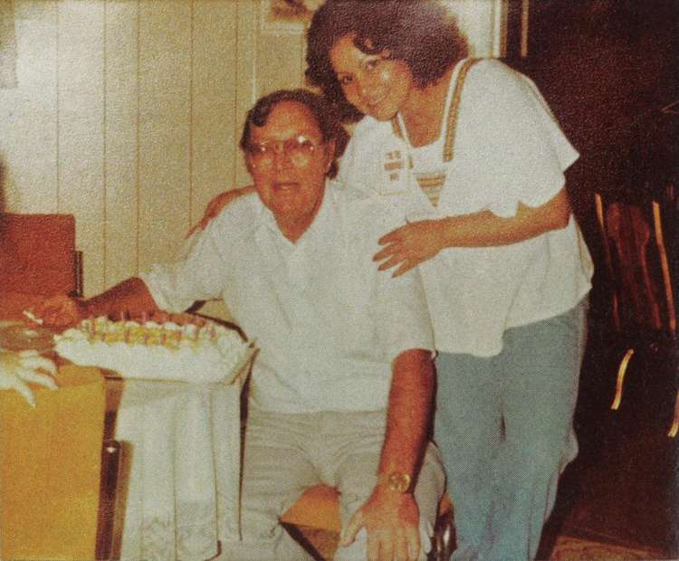 Praznovanje obletnice poroke s tretjo ženo Martho leta 1980.