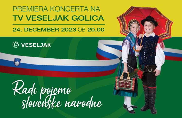 Radi pojemo slovenske narodne - premierno na TV Veseljak Golica
