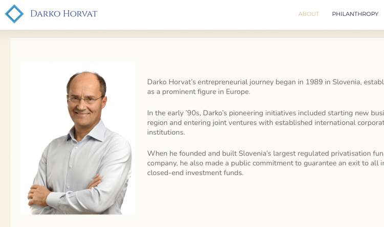 V zadnjih 15 letih ni bilo mogoče na spletu najti nobenih informacij o tem, kaj Darko Horvat počne. Zdaj se je naenkrat sam začel predstavljati kot uspešen podjetnik, ki stavi na človeški kapital.