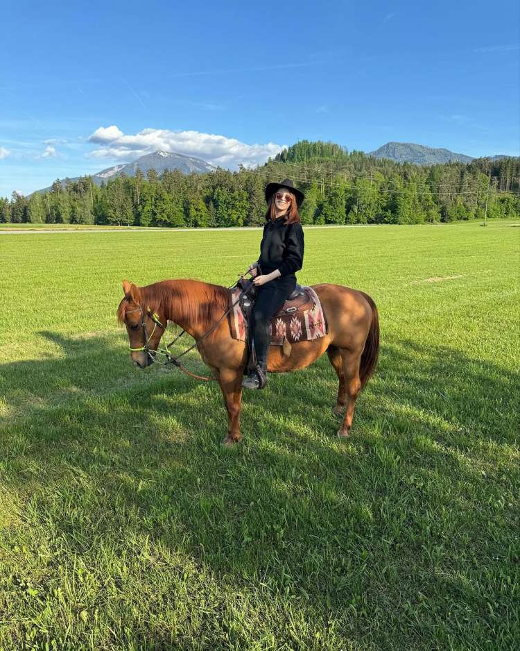 Jahanje se je udeležila na ranču v Avstriji.