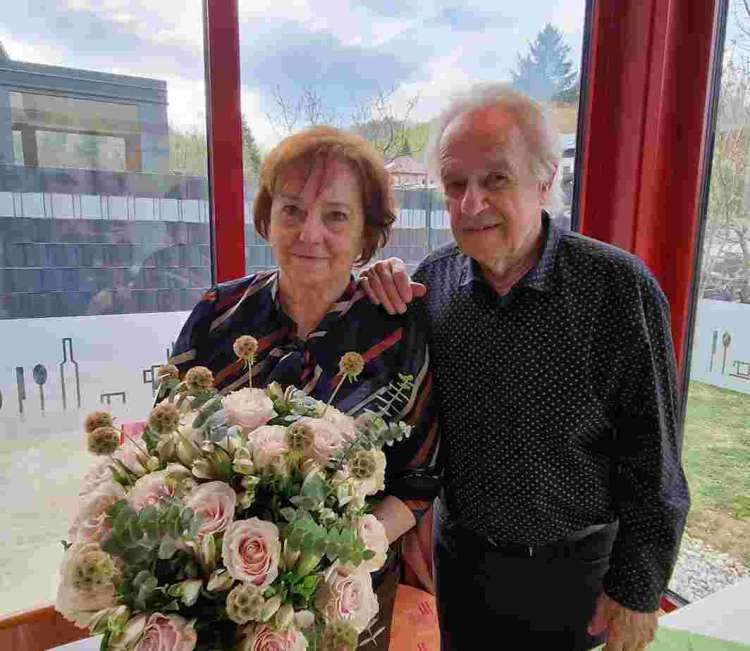 Beba in Alfi Nipič sta praznovala zlato poroko. 50 let zakona.