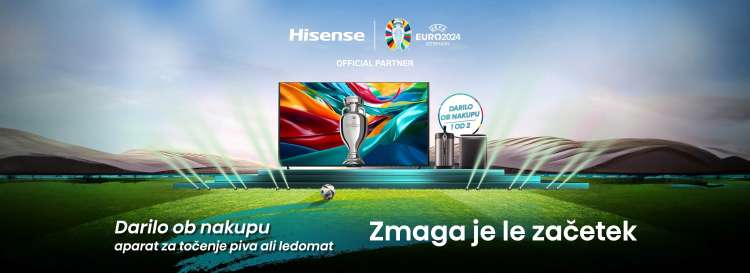 Hisense ob nakupu televizorja podarja aparat za točenje piva ali ledomat. (foto Hisense)