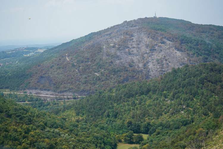 požar, požarišče, kras
