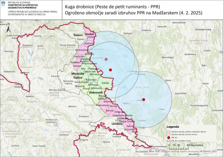 ogroženo območje, kuga drobnice