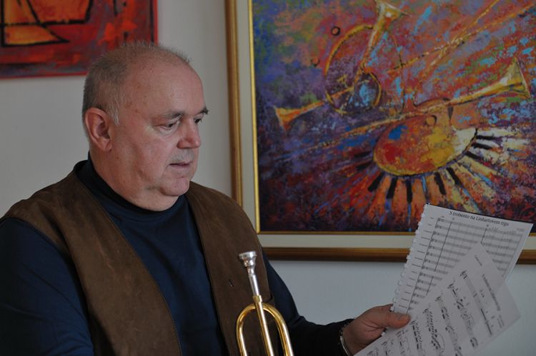 Ivan Prešern Žan, trobentar, komponist, slikar in soustanovni član Alpskega kvinteta.