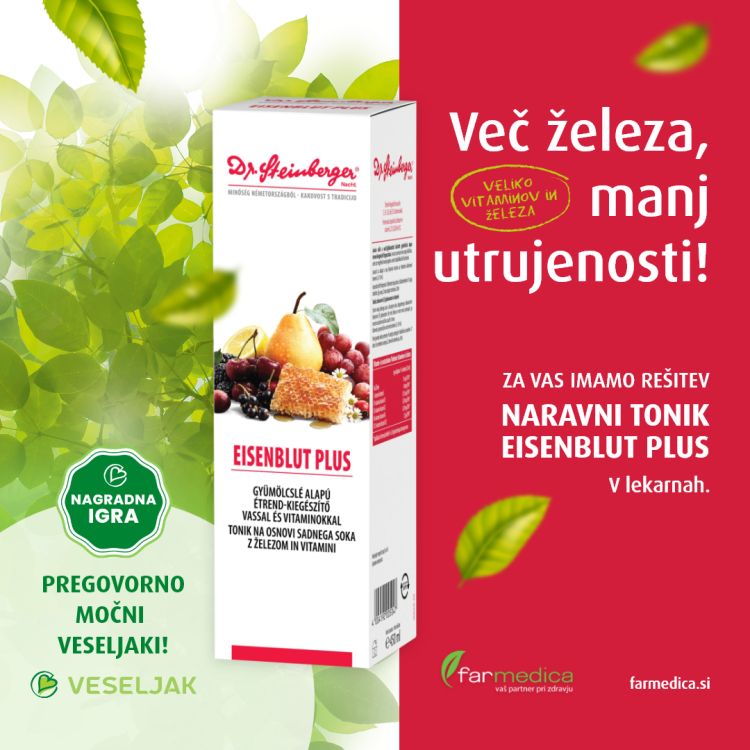 Naravni tonik Eisenblut Plus. Več železa, manj utrujenosti!