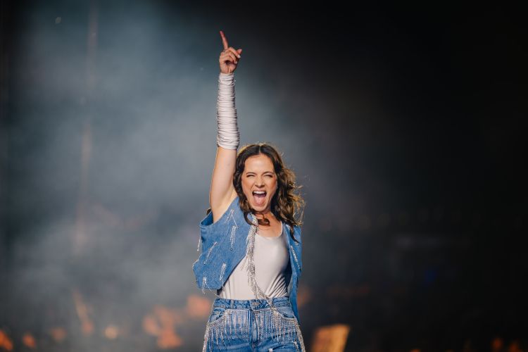 Nina Pušlar je bila o koncertu vidno zadovoljna.