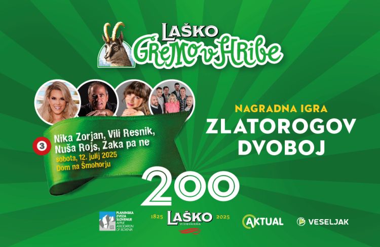 Sodelujte v nagradni igri Zlatorogov dvoboj in si priigrajte mikavno nagrado Pivovarne Laško.