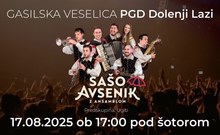 Ansambel Saša Avsenika v Dolenjih Lazih.