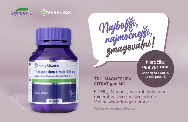 Tri - Magnezijev citrat: Najboljši, najmočnejši, zmagovalni!