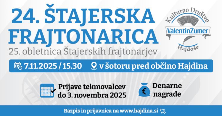 Štajerska frajtonarica vabi v Hajdoše