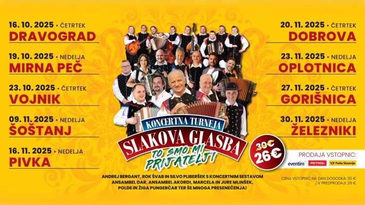 Koncertna turneja Slakova glasba.