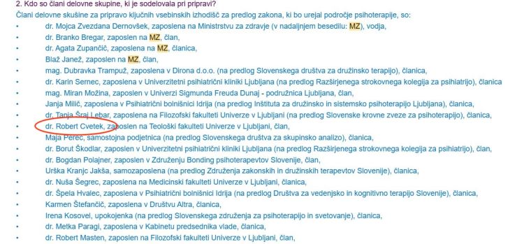 zakon o psihoterapiji cvetek