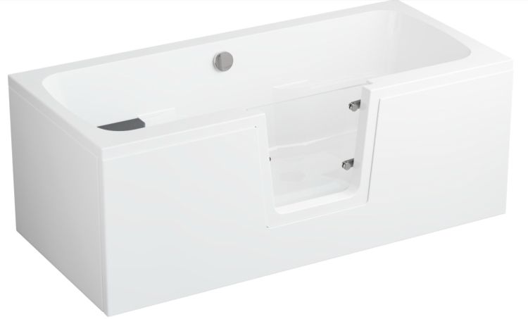 Akrilna kopalna kad z vrati na sredini