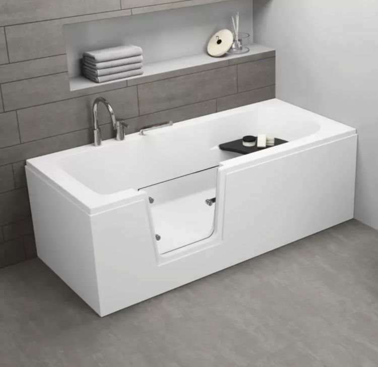 Akrilna kopalna kad z vrati na levo