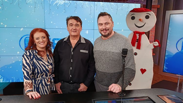 VIP gost Vanjo Tomc, Janja Ulaga in Nejc Drobnič.