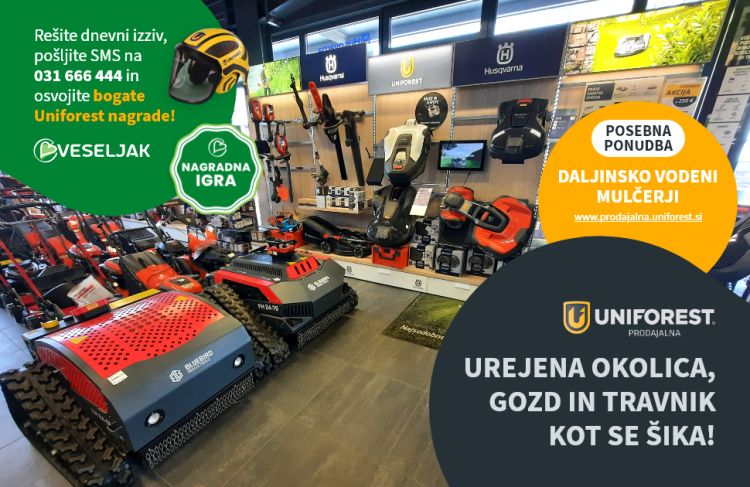 Uniforest prodajalna je pravi naslov za delo v okolici, na vrtu in v gozdu.