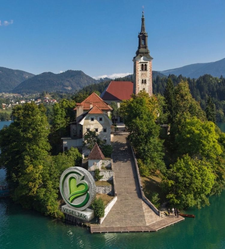 Ena od idejnih zasnov novega spomenika na Bledu