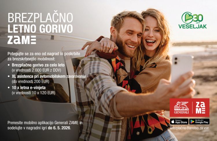 Ne zamudite priložnosti, da z nami in zavarovalnico Generali poskrbite za varno vožnjo ter si s kančkom sreče zagotovite vrhunske ugodnosti.