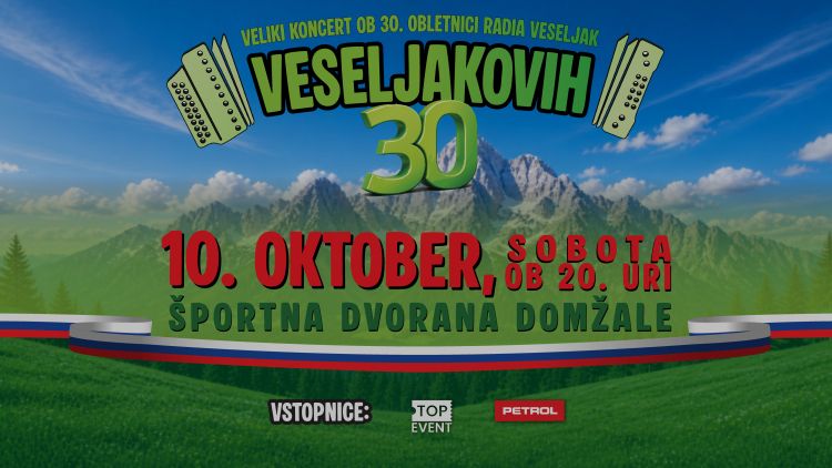 Koncert Veseljakovih 30 v Domžalah bo poln presenečenj.