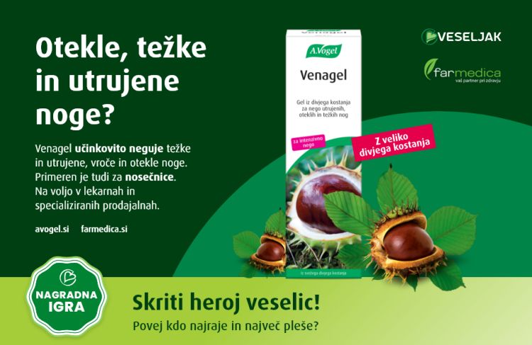 Venagel gel iz izvlečka semen navadnega divjega kostanja pomaga pri občutku težkih in utrujenih nog.