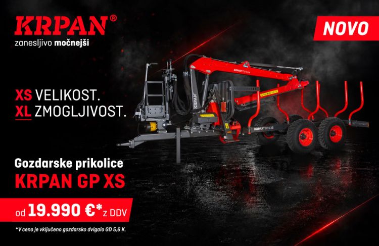 Nove gozdarske prikolice KRPAN GP XS – XS velikost, XL zmogljivost.