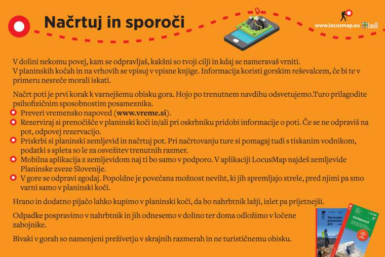 Varneje v gore_načrtovanje poti