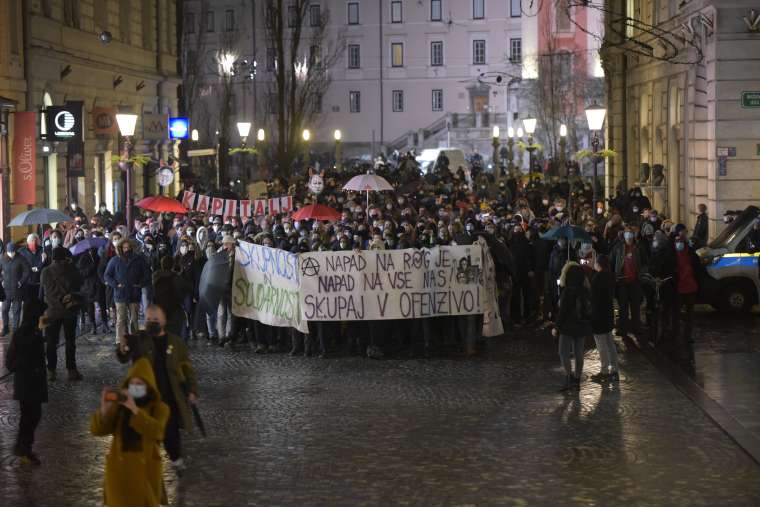 protest, ljubljana, rog, 22.-1