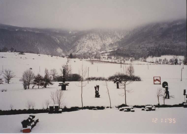 Park skulptur Forma viva KNK, zima 1995