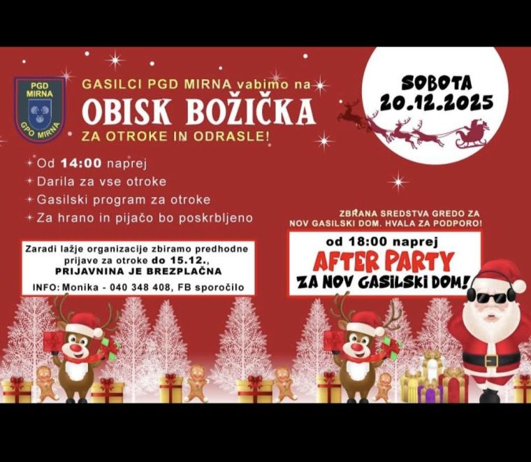 Obisk Bozicka v PGD Mirna