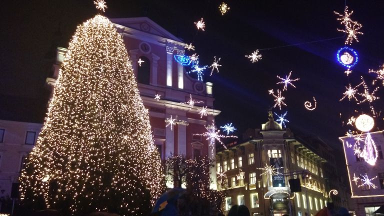 praznična razsvetljava Ljubljana