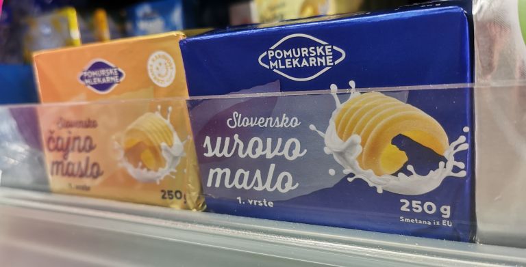 maslo, pomurske-mlekarne, surovo-maslo, čajno-maslo